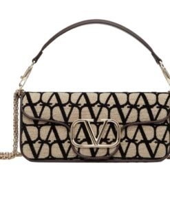 VALENTINO GARAVANI LOCÒ TOILE ICONOGRAPHE SHOULDER BAG