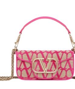 SMALL VALENTINO GARAVANI LOCÒ TOILE ICONOGRAPHE SHOULDER BAG