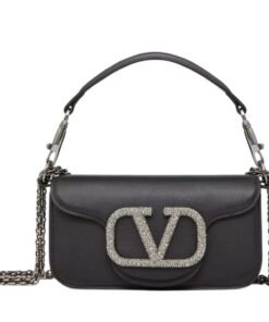 VALENTINO GARAVANI LOCÒ SMALL SHOULDER BAG WITH JEWEL LOGO