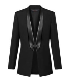LOUIS VUITTON LEATHER LAPEL BLAZER