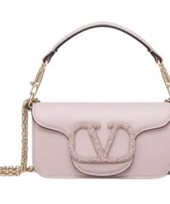 VALENTINO GARAVANI LOCÒ SMALL SHOULDER BAG WITH JEWEL LOGO
