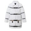 LOUIS VUITTON LEATHER STRIP WHITE MINK COAT