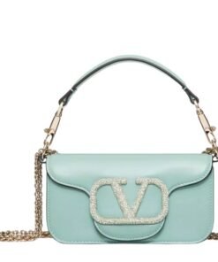 VALENTINO GARAVANI LOCÒ SMALL SHOULDER BAG WITH JEWEL LOGO