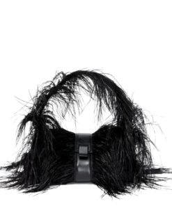 PROENZA PARK SHOULDER BAG IN NYLON WITH FEATHERS BLACK