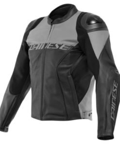 DAINESE RACING 4 LEATHER JACKET PERF GRAY