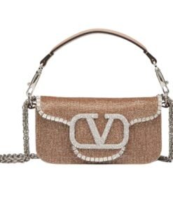 VALENTINO GARAVANI LOCÒ EMBROIDERED SMALL SHOULDER BAG