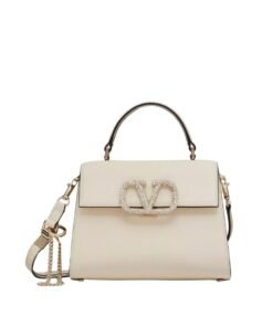 VALENTINO GARAVANI SMALL VSLING HANDBAG WITH JEWEL EMBROIDERY