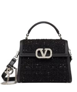 VALENTINO GARAVANI MINI VSLING TWEED HANDBAG