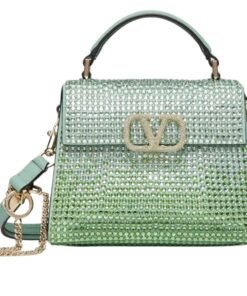 VALENTINO GARAVANI MINI VSLING HANDBAG WITH RHINESTONES