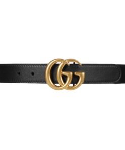 GUCCI CHILDREN'S LEATHER DOUBLE G BELT