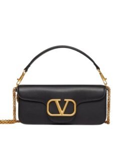 VALENTINO GARAVANI LOCÒ CALFSKIN SHOULDER BAG