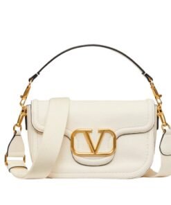 VALENTINO GARAVANI ALLTIME GRAINY CALFSKIN SHOULDER BAG