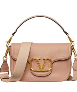 VALENTINO GARAVANI ALLTIME GRAINY CALFSKIN SHOULDER BAG
