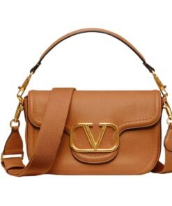 VALENTINO GARAVANI ALLTIME GRAINY CALFSKIN SHOULDER BAG