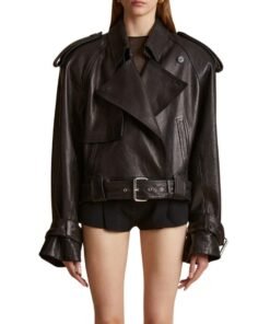 KHAITE THE HAMMOND JACKET IN BLACK LEATHER