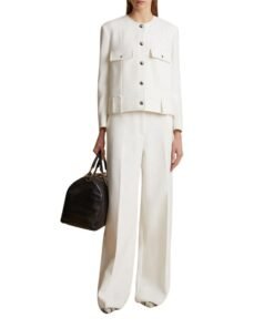 KHAITE THE LAYBIN JACKET IN CHALK