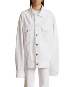 KHAITE THE GRIZZO JACKET IN WHITE