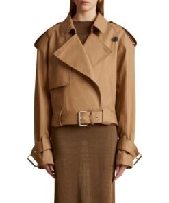 KHAITE THE HAMMOND JACKET IN KHAKI