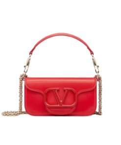 VALENTINO GARAVANI LOCÒ CALFSKIN SHOULDER BAG