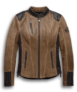 HARLEY DAVIDSON WOMEN’S H-D TRIPLE VENT SYSTEM GALLUN LEATHER JACKET