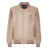 BILLIONAIRE PYTHON LEATHER MIX BOMBER