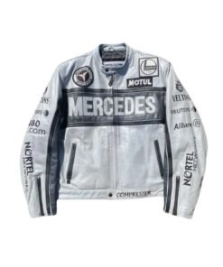 VINTAGE RARE MERCEDES RACING LEATHER JACKET