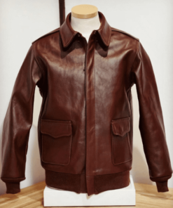Men Rusty Browm Leather Jacket