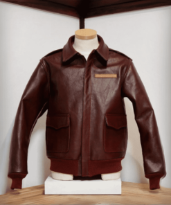 Rusty Browm Leather Jacket Men