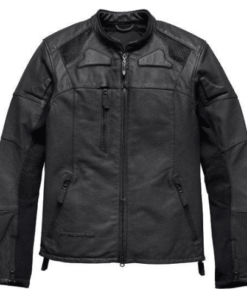 HARLEY DAVIDSON SLIM FIT MEN’S BLACK BIKER MOTORCYCLE GENUINE LEATHER JACKET