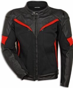 DUCATI CORSE C2 MOTORCYCLE RACING LEATHER JACKET