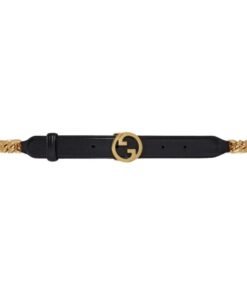 GUCCI THIN CHAIN BELT WITH ROUND INTERLOCKING G