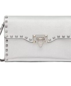 VALENTINO SMALL ROCKSTUD GRAINY CALFSKIN CROSSBODY BAG