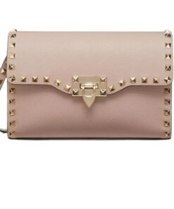 VALENTINO SMALL ROCKSTUD GRAINY CALFSKIN CROSSBODY BAG