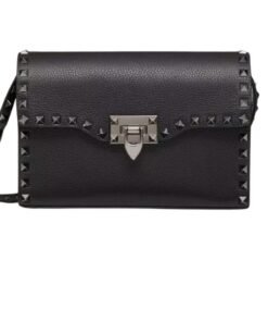VALENTINO GARAVANI SMALL ROCKSTUD GRAINY CALFSKIN CROSSBODY BAG