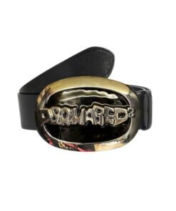 DSQUARED2 PLAQUE BELT GOLDEN