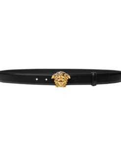 VERSACE LA MEDUSA LEATHER BELT 3 CM