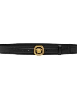 VERSACE LA MEDUSA LEATHER BELT 5 CM