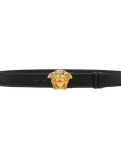 VERSACE LA MEDUSA REVERSIBLE LEATHER BELT 4 cm
