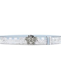 VERSACE LA MEDUSA REVERSIBLE LEATHER BELT 4 cm