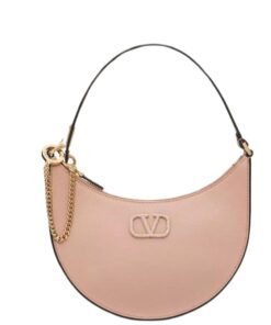 VALENTINO GARAVANI VLOGO SIGNATURE CALFSKIN HOBO MINI BAG WITH JEWEL LOGO