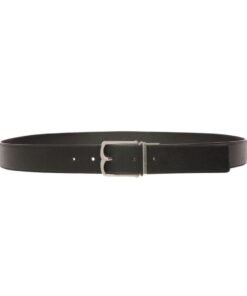 BALLY 35MM DRESS BELT IN BLACK LEATHER