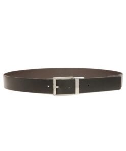 BALLY DRESS BELT IN BLACK LEATHER