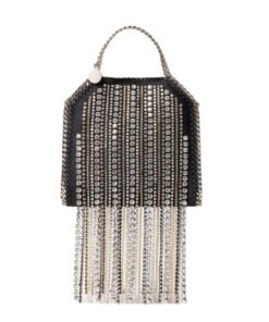 STELLA MCCARTNEY CRYSTAL FRINGE FALABELLA TINY TOTE BAG