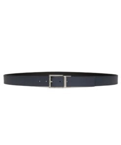 BALLY DRESS BELT IN MIDNIGHT LEATHER