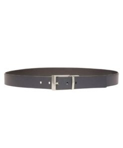 BALLY DRESS BELT IN MIDNIGHT LEATHER