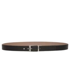BALLY SHIFFIE 35MM REVERSIBLE AND ADJUSTABLE BELT IN BLACK AND BEIGE LEATHER