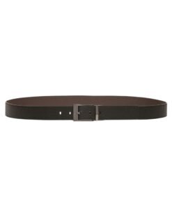 BALLY SHIFFIE 35MM REVERSIBLE AND ADJUSTABLE BELT IN BLACK AND EBONY LEATHER