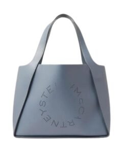 STELLA MCCARTNEY LOGO GRAINY ALTER MAT TOTE BAG