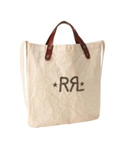 RALPH LAUREN LOGO CANVAS MARKET TOTE