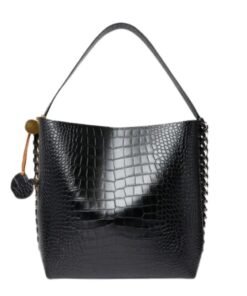 STELLA MCCARTNEY FRAYME CROC-EFFECT EMBOSSED TOTE BAG